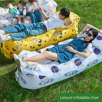 Открытый надувной Ленивый диван Портативная Складная плавающая кровать Интернет-знаменитость Матрас для пикника, Кемпинга, надувная кровать без воздуха