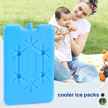 Пакеты со льдом для ланч-боксов - Многоразовые ультратонкие пакеты для замораживания - Пакеты длительного хранения для холодильников, сохраняющие свежесть продуктов, 8 упаковок