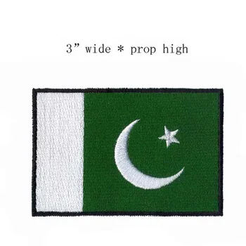 Пакистанский утюг с вышивкой, нашивки с логотипами в виде флага Шириной 3 дюйма
