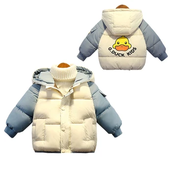 Пальто для мальчиков Зима 2022, Детская одежда, зимнее пальто для малышей, Детская куртка, теплая верхняя одежда для девочек, Куртки с капюшоном на молнии, одежда для мальчиков