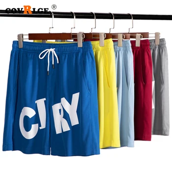 Пляжные мужские шорты Covrlge Summer с буквенным принтом, праздничные пятиточечные спортивные шорты контрастного цвета для отдыха, мужские шорты Tide MKD108