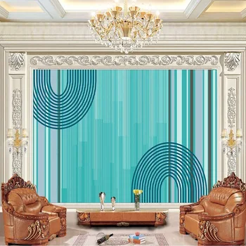 Пользовательские 3D Модные геометрические линии Фоновые обои для гостиной с телевизором для стен спальни Papel De Parede Tapety Fresco Art