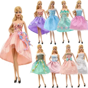Последние платья, повседневная юбка, модная одежда, одежда ручной работы, подходит для аксессуаров для куклы Барби 30 см, детские игрушки 12 