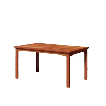 Прямоугольный патио-стол Milano из массива дерева, 100% сертифицированный FSC, идеально подходит для использования на открытом воздухе и в помещении