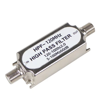 Разъем HPF120MHz F-type, Фильтр высоких частот, Фильтр высоких частот F-типа, Фильтрация сигнала 120 МГц