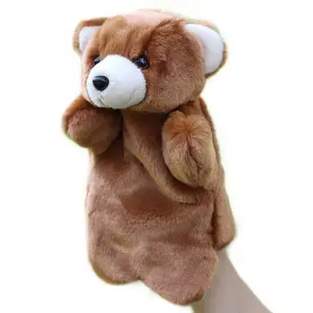 Ручная кукла Медведь Плюшевые игрушки в виде животных, развивающие детские ручные куклы, история, ролевые игры, куклы для детей, подарки для детей