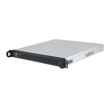 Серверное шасси 1U Стандартное 19-дюймовое серверное шасси ATX для монтажа в стойку 2 стандартных 3,5-дюймовых жестких диска блок питания 1U пустое шасси
