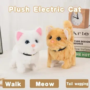 Симпатичный электронный питомец, голосовое управление, робот, имитирующий лай кошки, ходьбу, умная собака, интерактивная плюшевая игрушка, подарок на день рождения для маленьких детей