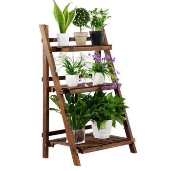 Складная деревянная лестница, стеллажи, подставка для цветов и растений для показа в помещении или на улице