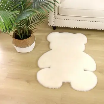 Современный утолщенный ковер в форме мультяшного животного в форме медведя, коврик для входа в гостиную спальню