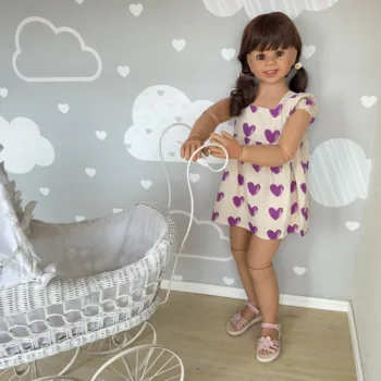 Сэнди 120 см Оригинальная кукла Reborn Masterpiece с шариковыми соединениями для всего тела, принцесса для маленьких девочек 5-6 лет, настоящая модель детского платья