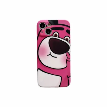 Чехол для телефона Lotso Pink Bear Disney для iPhone 6s 7 8 Plus XR XS SE 11 12 13 14 Pro Max, Симпатичный Противоударный Чехол на Ощупь, Полная Задняя крышка