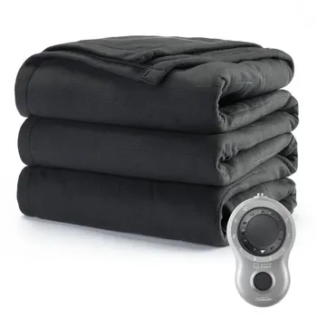 Электрическое одеяло с подогревом, постельное белье, для двоих, флисовое, Ultimate Grey