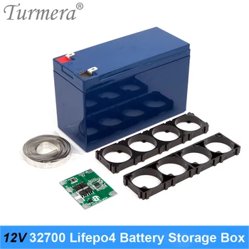 Ящик для хранения батареек Turmera 12V 32700 Lifepo4 с никелевым держателем 4S 20A BMS для бесперебойного питания или использования на мотоцикле 12 В