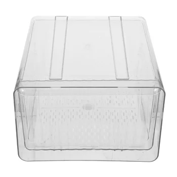Ящик для хранения холодильника Прозрачный Мусорный Ящик Пластиковый Штабелируемый Органайзер для Мусорных ящиков