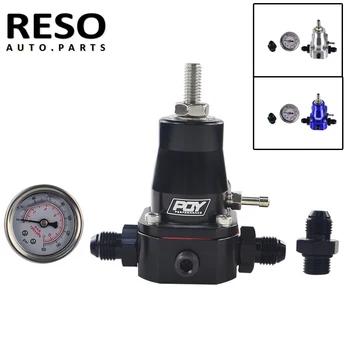 RESO Универсальный автомобильный регулятор давления топлива 30-70 фунтов на квадратный дюйм, манометр, 3 Фитинга AN6, Комплект из 3 шайб